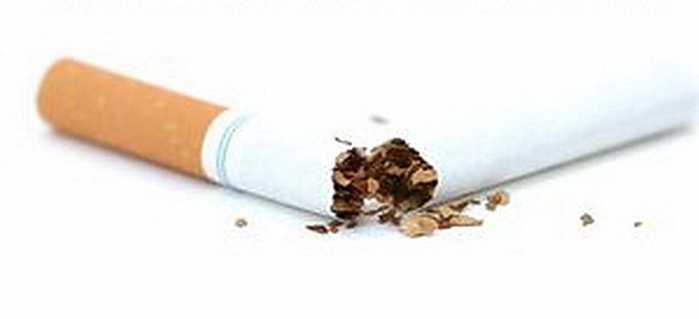 sulaužyta cigaretė